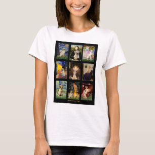 T-shirt Composto de Laboratório Amarelo Artístico Familiar
