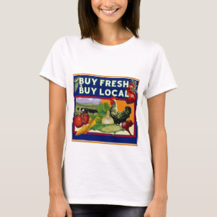 T-shirt Compre fresco, compre o Local