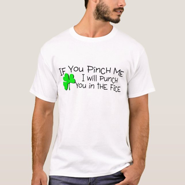 T-shirt Comprima-me e eu perfurá-lo-ei na cara (Frente)