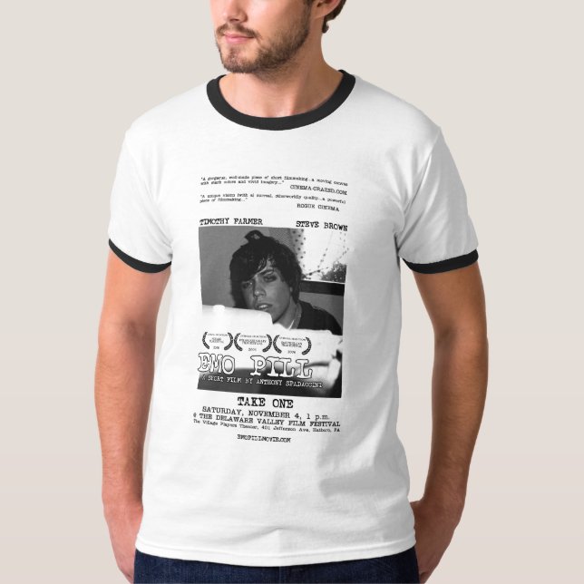 T-shirt COMPRIMIDO de EMO - festival de cinema do vale de (Frente)