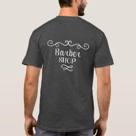T-shirt Compro de barbeiro nome simples título cinza branc