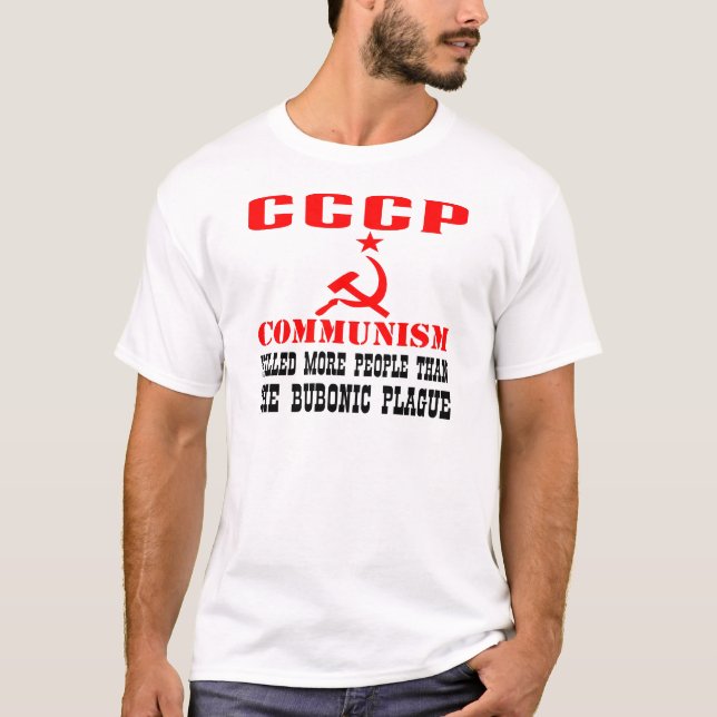 T-shirt Comunismo Matou Mais Pessoas Que Peste Bubônica (Frente)