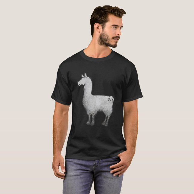 T-shirt concreto do lama (Frente Completa)