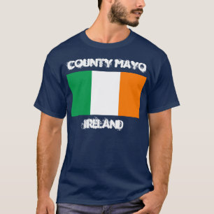 T-shirt Condado Mayo, Ireland com bandeira irlandesa