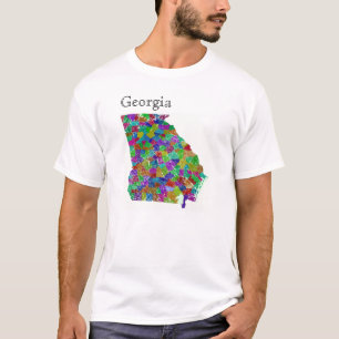 T-shirt Condados da Geórgia e suas estradas