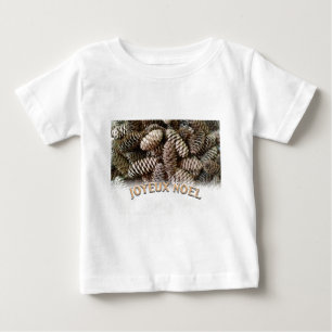 T-shirt Cone de pinheiro de Natal de Noel de Joyeux