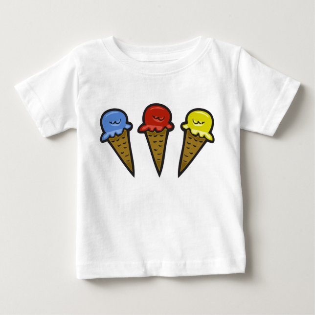 T-shirt Cones de Sorvete No. 4 (Frente)