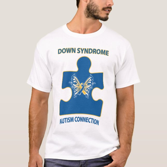 T-shirt Conexão do autismo de Síndrome de Down (Frente)