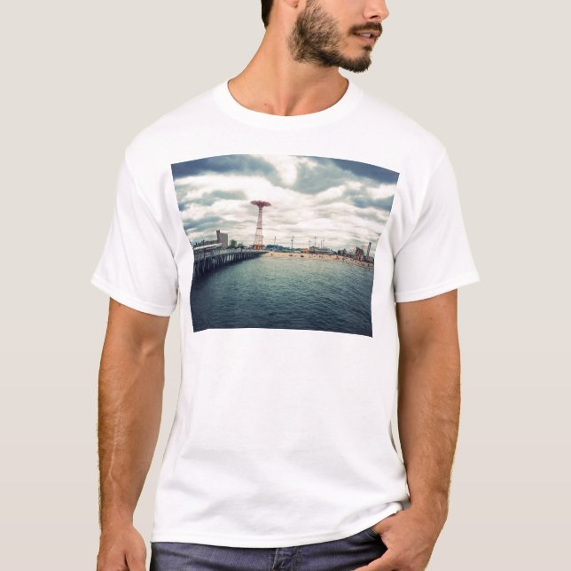 T-shirt Coney Island Beach Panorama (Frente)