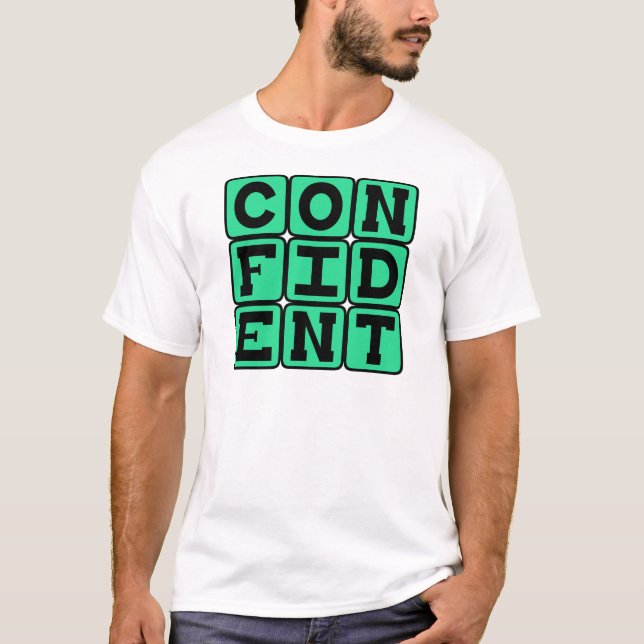 T-shirt Confiante, Motivacional (Frente)