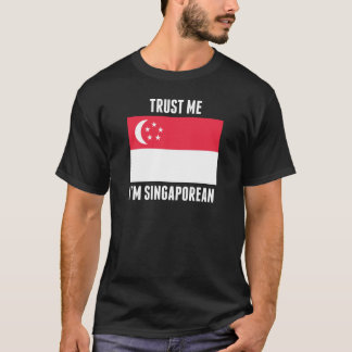 T-shirt Confie que eu mim é singapurense