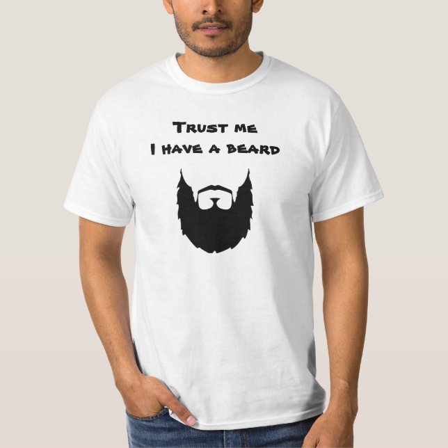 T-shirt Confie que eu mim tem uma barba (Frente)