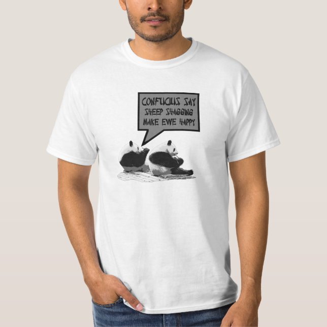T-shirt Confucius diz o valor (Frente)