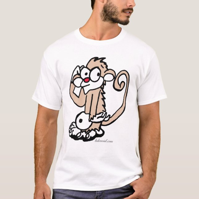 T-shirt confuso do macaco (Frente)