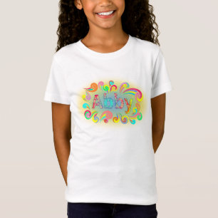 T-shirt conhecido de Abby quadro em redemoinhos do
