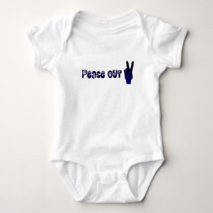 T-shirt Conjunto Inteiriço de Bebê Peace Out