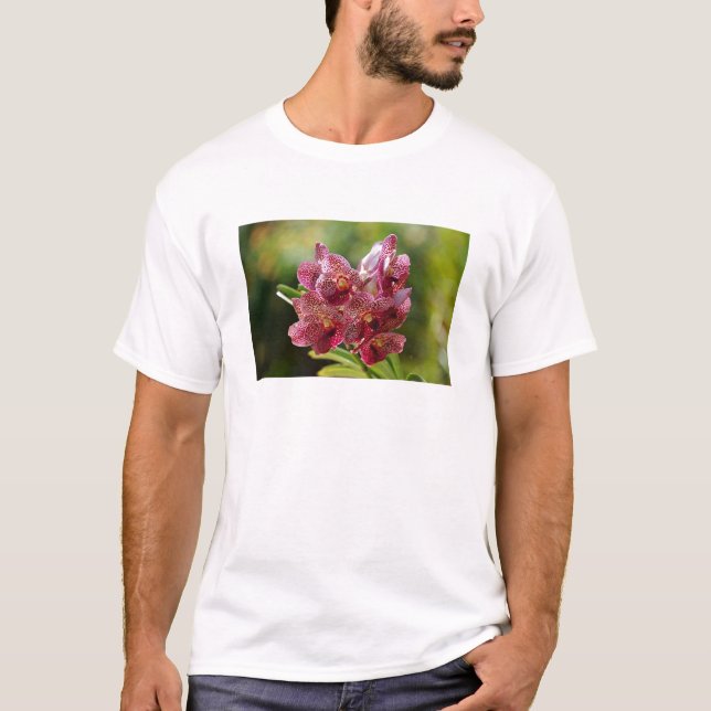 T-shirt Conjunto tropical da orquídea de Vanda (Frente)
