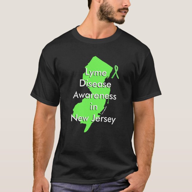 T-shirt Consciência da doença de Lyme em Nova Jersey (Frente)