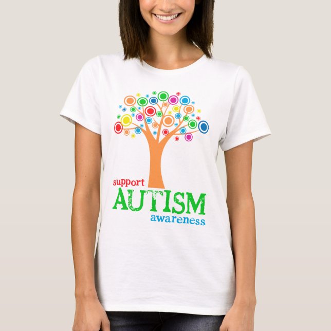 T-shirt Consciência do autismo do apoio (Frente)
