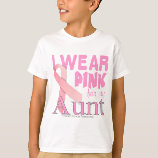 T-shirt Consciência do cancro da mama para a tia
