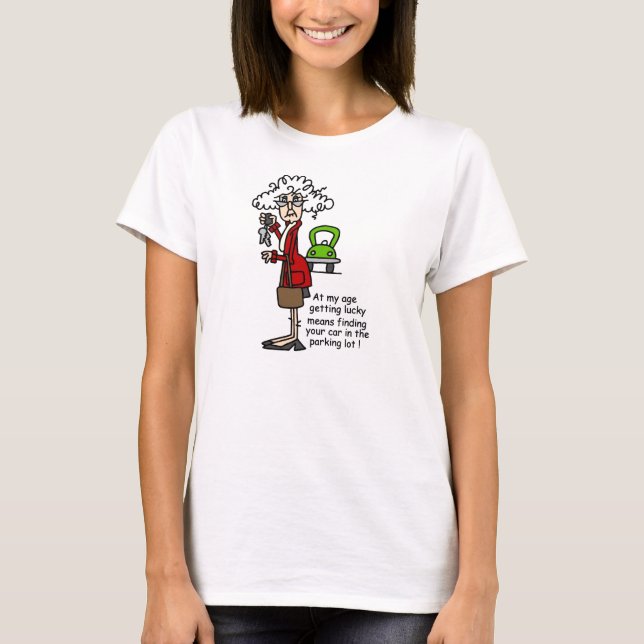 T-shirt Conseguir Humor Sortudo (Frente)