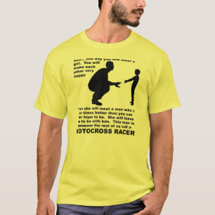 T-shirt Conselhos Paternais Corrida de Motocross de Trilha