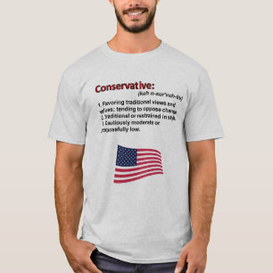 T-shirt conservador da definição