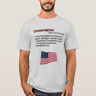 T-shirt conservador da definição