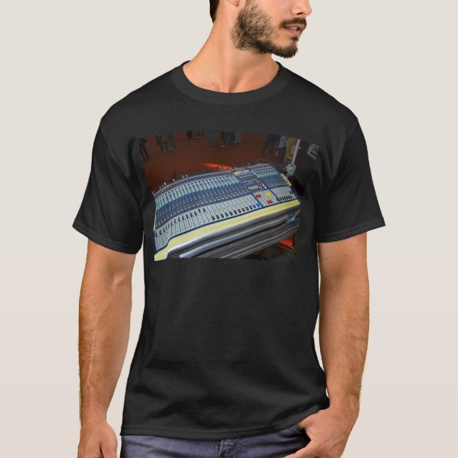 T-shirt console de mistura audio - o conselho sadio (Frente)