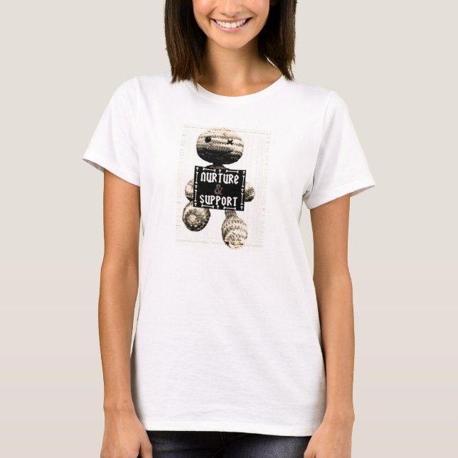 T-shirt Consolide e apoie o T da mascote (Frente)