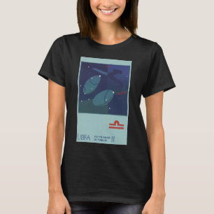 T-shirt Constelação da Balança Libra Zodíaco Vintage Astro