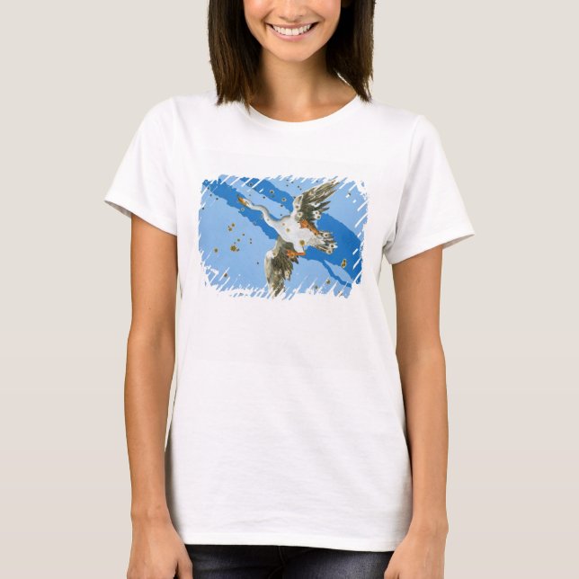 T-shirt Constelação de Cygnus, do writte de "Uranometria" (Frente)