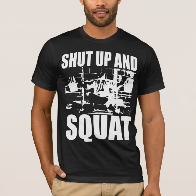 T-shirt Construção De Porte - Cala A Boca E Esquadra (Frente)