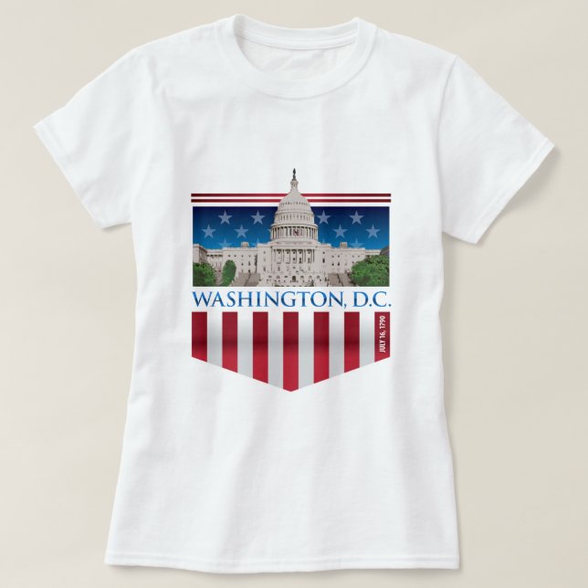 T-shirt Construção do Capitólio - Washington DC (Frente do Design)
