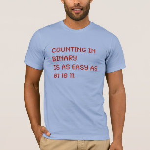 T-shirt contagem no binário