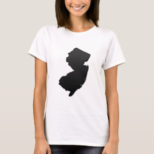 T-shirt Contorno Preto de Nova Jersey