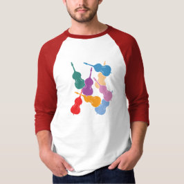 T-shirt Contrabaixos Coloridos