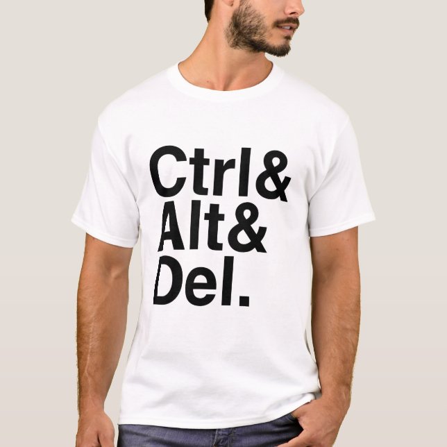 T-shirt Controle a supressão CTRL Alt Del do Alt (Frente)