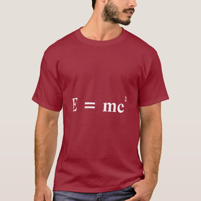 T-shirt Conversão de E = de energia maciça de mc2 Einstein (Frente)