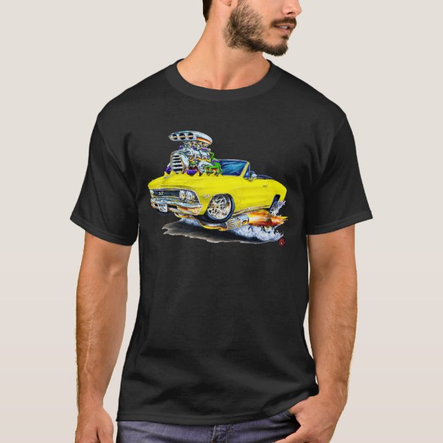 T-shirt Convertible 1966 amarelo de Chevelle (Frente)