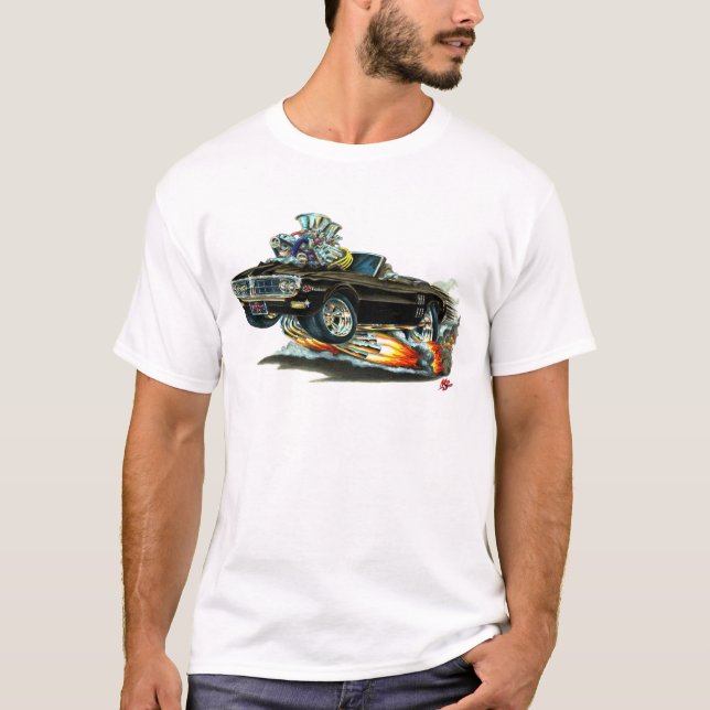T-shirt Convertible 1967-68 preto de Firebird (Frente)