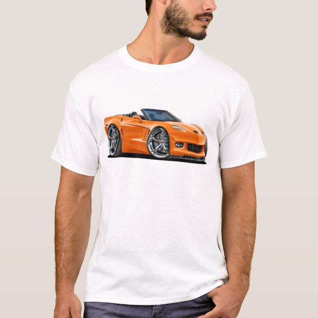 T-shirt Convertible 2010-12 alaranjado de Corveta (Frente)