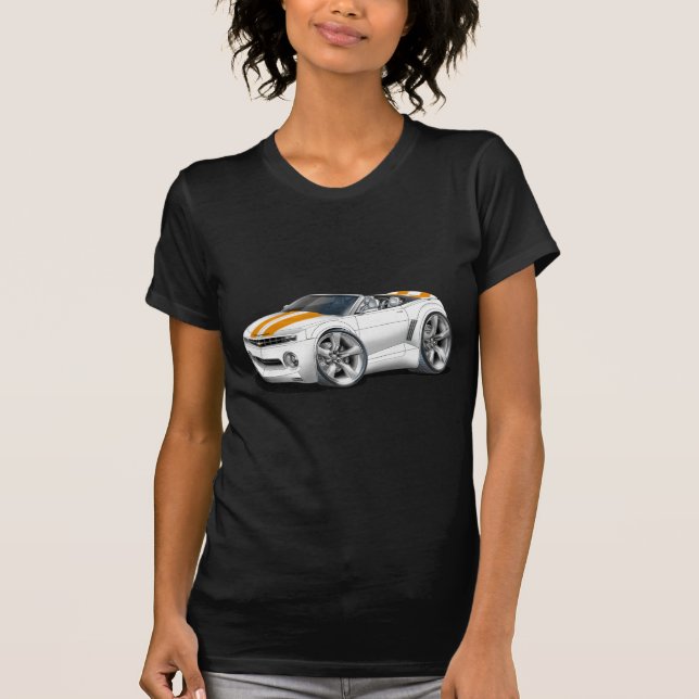 T-shirt Convertible 2012 Branco-Alaranjado de Camaro (Frente)