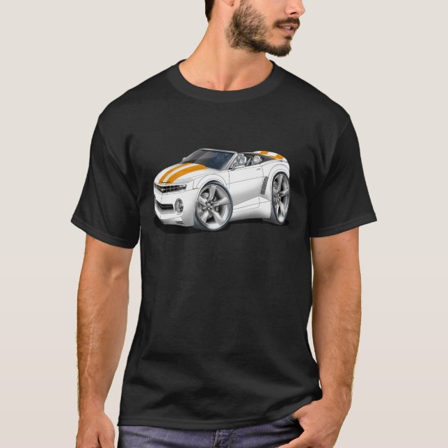 T-shirt Convertible 2012 Branco-Alaranjado de Camaro (Frente)