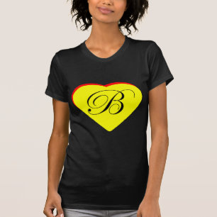 T-shirt Convite De Casamento Coração Vermelho Amarelo B O 