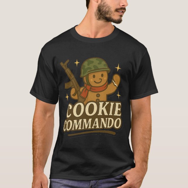 T-Shirt Cookie Commando – Edição Cachecol Camuflag (Frente)