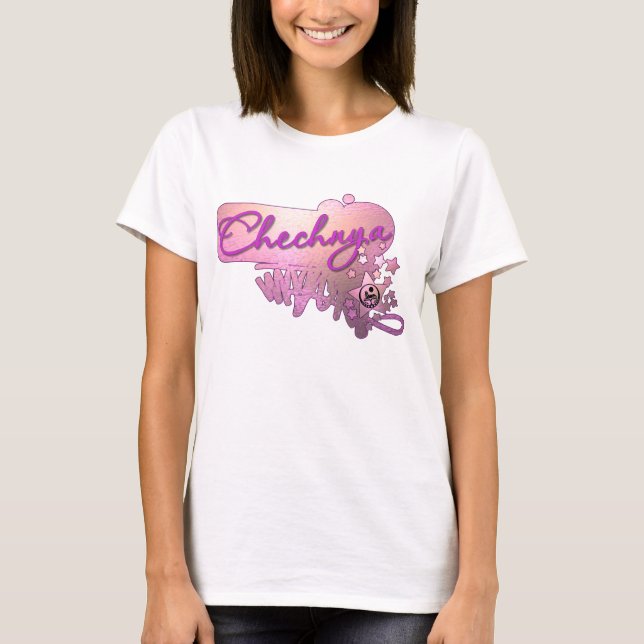 T-shirt Cool Chechnya pink (Frente)