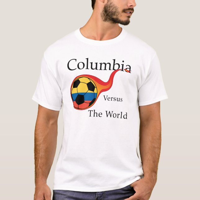 T-shirt Copa do Mundo - Colúmbia vs. Mundo (Frente)