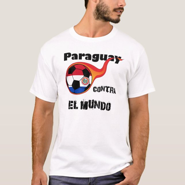 T-shirt Copa do Mundo - Paraguai vs. mundo (Frente)