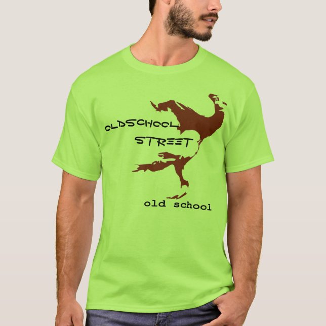 T-shirt cópia da ideia 1, rua velha de Skool (Frente)